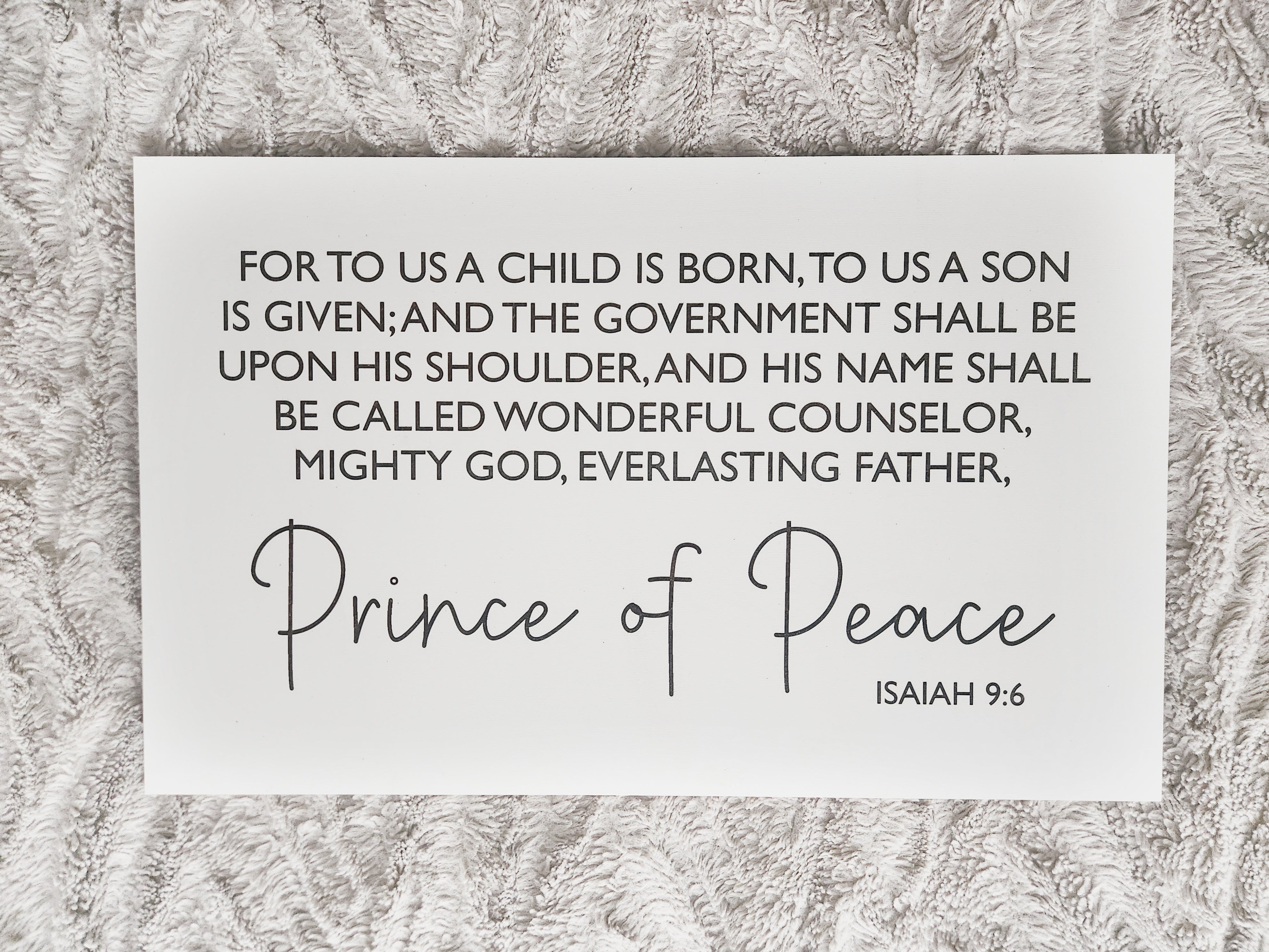 Prince of Peace Wood Sign