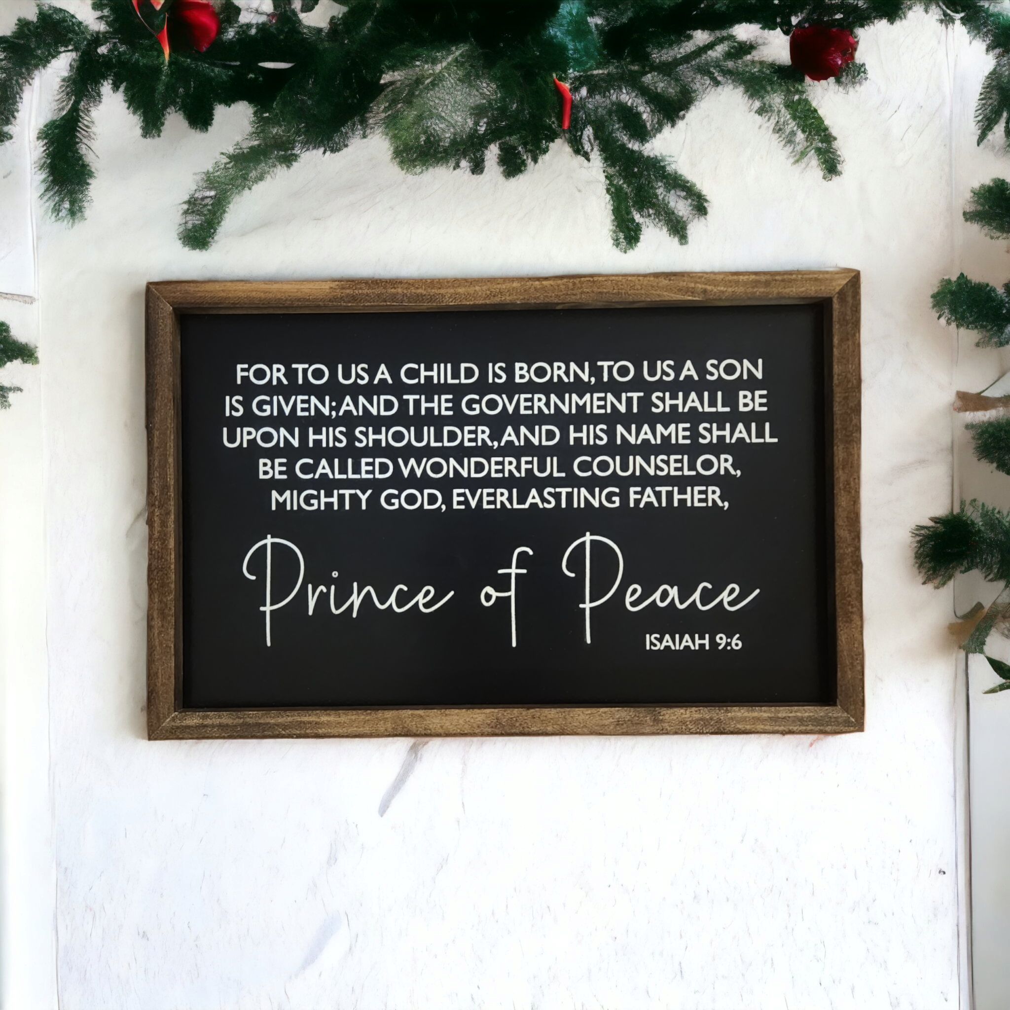 Prince of Peace Wood Sign