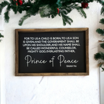 Load image into Gallery viewer, Prince of Peace Wood Sign
