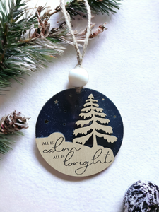 All Is Calm Ornament - Starry Night