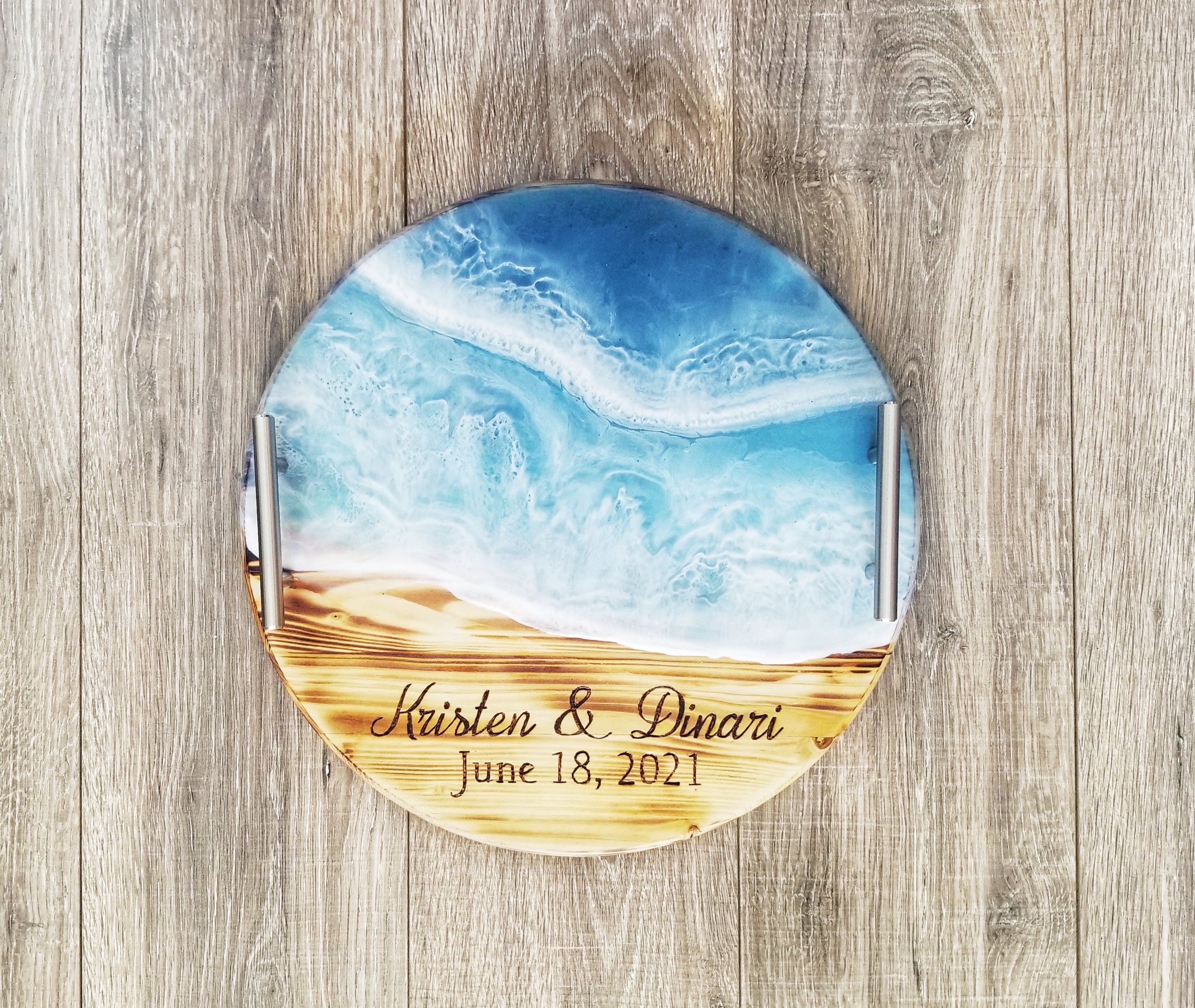 Personalized Ocean-Inspired Serving Tray
