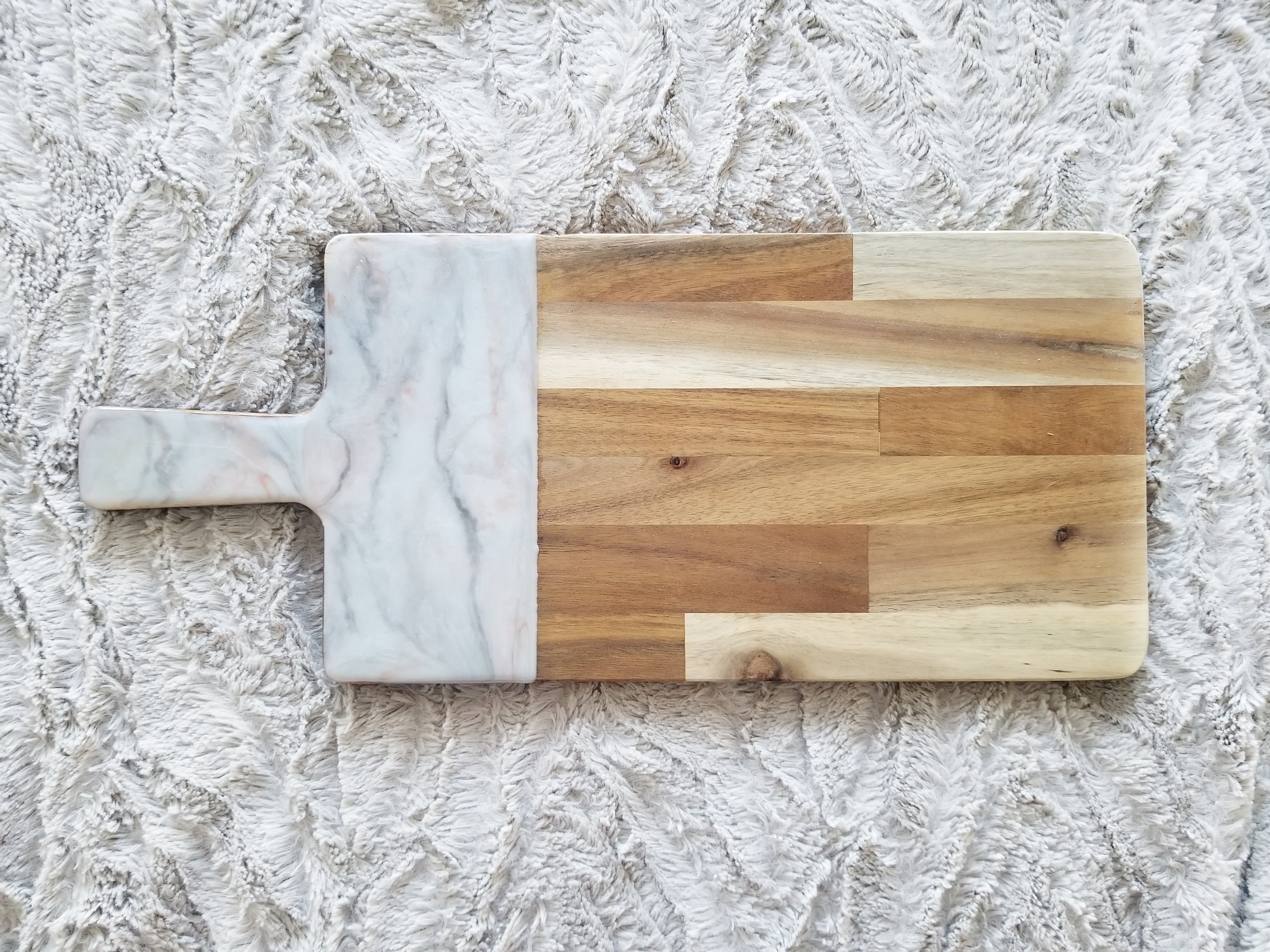 White Resin Paddle Charcuterie Board