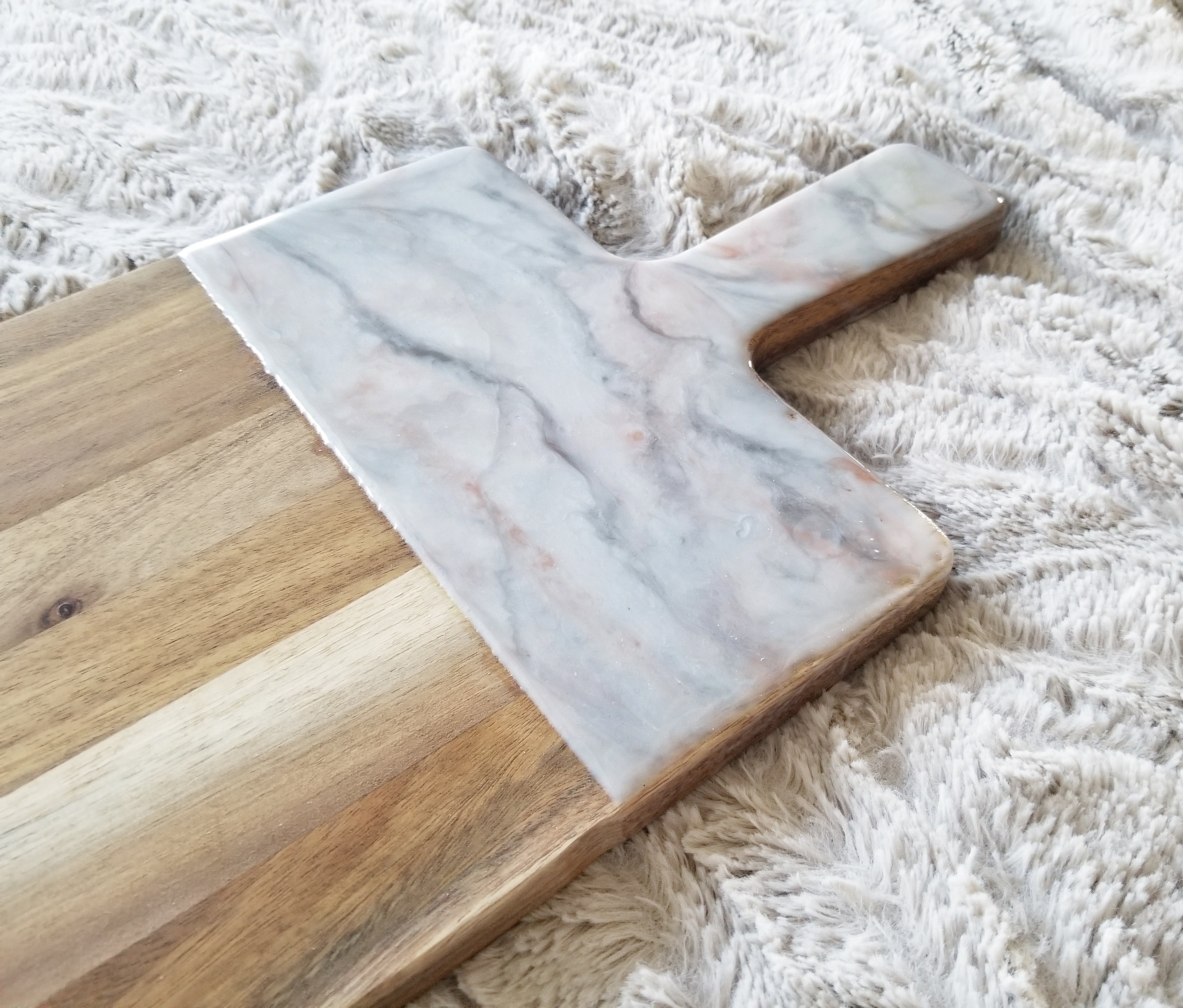 White Resin Paddle Charcuterie Board