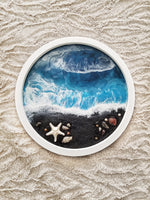 Load image into Gallery viewer, 3D Black Sand Ocean Resin Art
