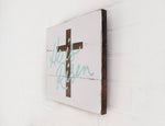 Load image into Gallery viewer, He is Risen Wooden Sign | Easter Decor | Christian Home Decor
