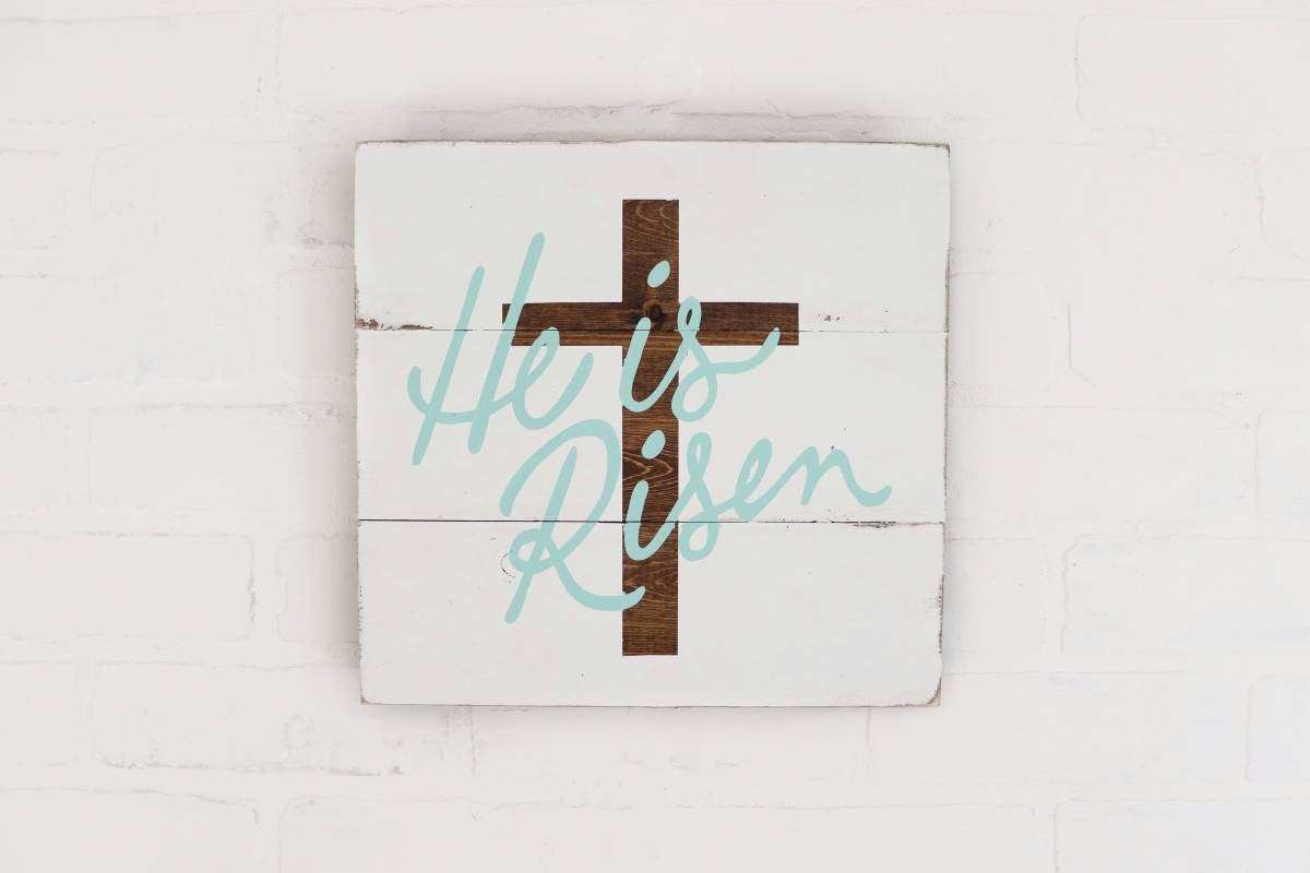 He is Risen Wooden Sign | Easter Decor | Christian Home Decor