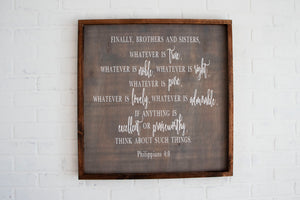 Philippians 4:8, Whatever Is True, Whatever Is Noble, Christian Wall Art