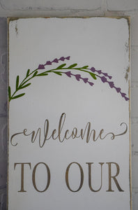Lavender Welcome Sign