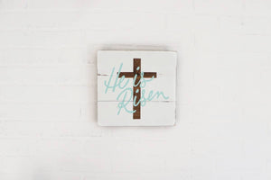 He is Risen Wooden Sign | Easter Decor | Christian Home Decor