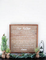 Load image into Gallery viewer, The Lords Prayer Wood Sign
